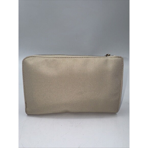 Brand New Christian Dior Small Beige Logo Makeup Beauty Bag 8x5.7 - Picture 3 of 7